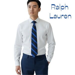 Lauren Ralph Lauren Navy Blue Striped Necktie